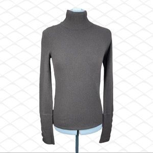 𝅺UO HWR Women’s Wool Angora Cashmere Blend Turtleneck Sweater Size S Brown